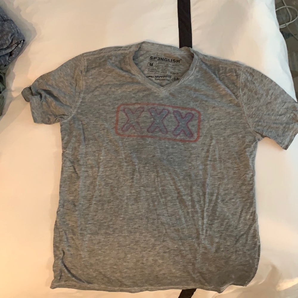 Spenglish Men’s heather grey t shirt